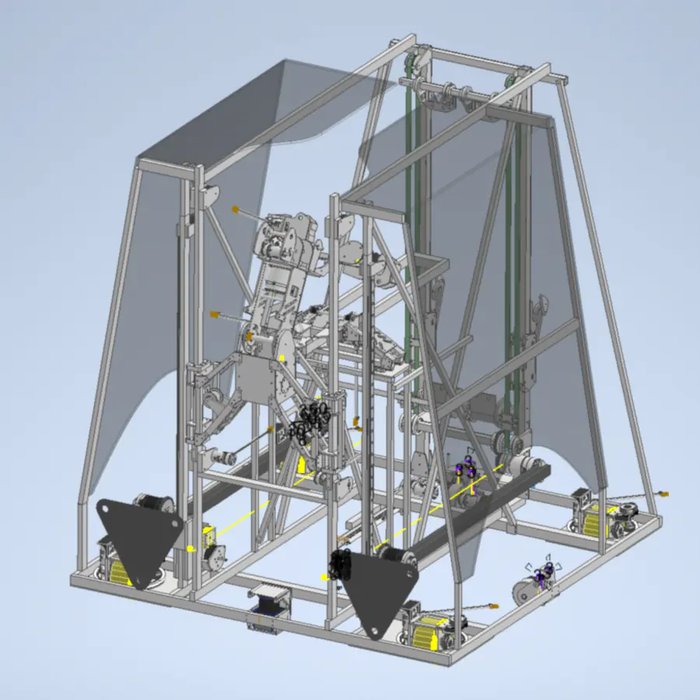 Inventor で設計したロボットの3Dモデル